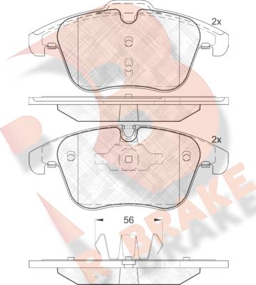 R Brake RB1885 - Brake Pad Set, disc brake autospares.lv