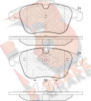 R Brake RB1886 - Brake Pad Set, disc brake autospares.lv