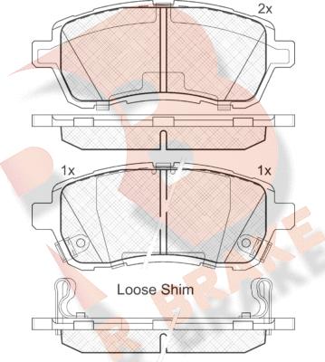 R Brake RB1881-200 - Brake Pad Set, disc brake autospares.lv