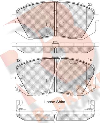 R Brake RB1826 - Brake Pad Set, disc brake autospares.lv