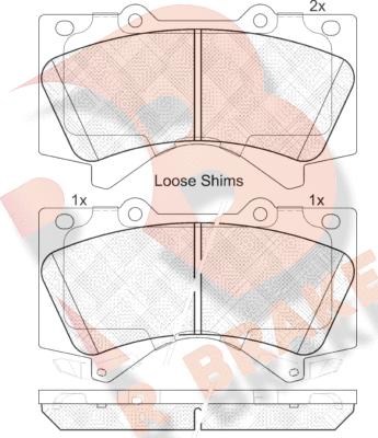 R Brake RB1874 - Brake Pad Set, disc brake autospares.lv