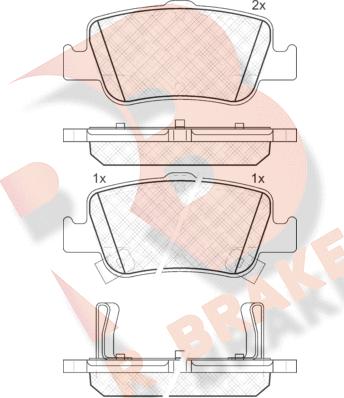 R Brake RB1870 - Brake Pad Set, disc brake autospares.lv