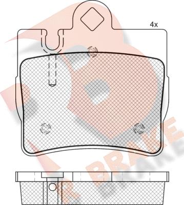 R Brake RB1390-396 - Brake Pad Set, disc brake autospares.lv