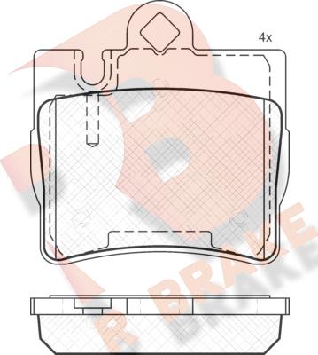 R Brake RB1390 - Brake Pad Set, disc brake autospares.lv