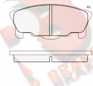 R Brake RB1341 - Brake Pad Set, disc brake autospares.lv