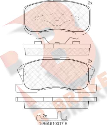 R Brake RB1342 - Brake Pad Set, disc brake autospares.lv