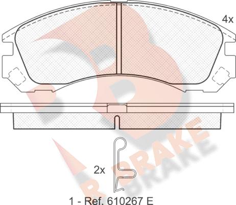 R Brake RB1358 - Brake Pad Set, disc brake autospares.lv