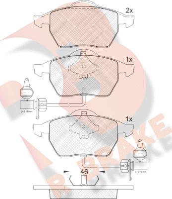 R Brake RB1362 - Brake Pad Set, disc brake autospares.lv