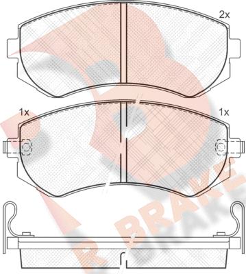 R Brake RB1300 - Brake Pad Set, disc brake autospares.lv