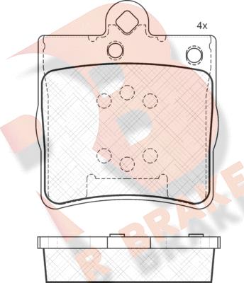 R Brake RB1311 - Brake Pad Set, disc brake autospares.lv