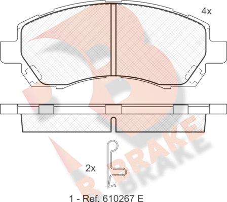 R Brake RB1318 - Brake Pad Set, disc brake autospares.lv