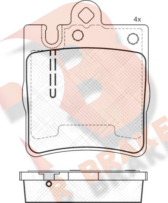 R Brake RB1312-202 - Brake Pad Set, disc brake autospares.lv