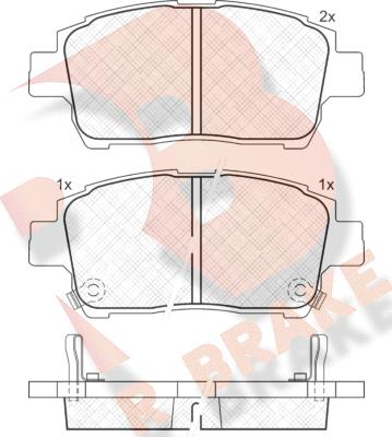 R Brake RB1386 - Brake Pad Set, disc brake autospares.lv