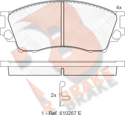 R Brake RB1337 - Brake Pad Set, disc brake autospares.lv