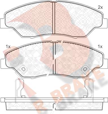 R Brake RB1370 - Brake Pad Set, disc brake autospares.lv