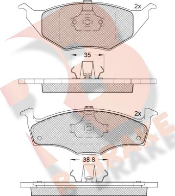 R Brake RB1373-400 - Brake Pad Set, disc brake autospares.lv