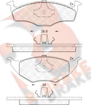 R Brake RB1373 - Brake Pad Set, disc brake autospares.lv