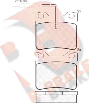 R Brake RB1241 - Brake Pad Set, disc brake autospares.lv