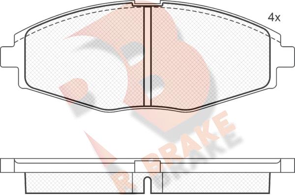 R Brake RB1262 - Brake Pad Set, disc brake autospares.lv