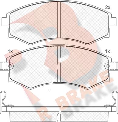 R Brake RB1267 - Brake Pad Set, disc brake autospares.lv