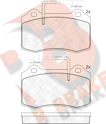 R Brake RB1211 - Brake Pad Set, disc brake autospares.lv