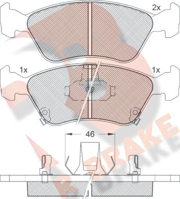 R Brake RB1235 - Brake Pad Set, disc brake autospares.lv