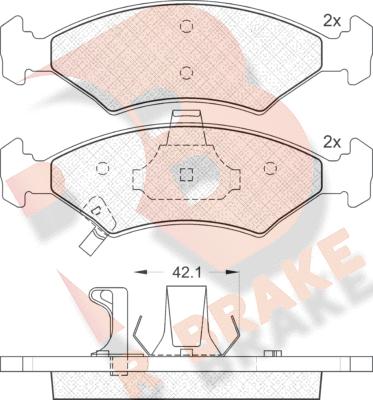 R Brake RB1231 - Brake Pad Set, disc brake autospares.lv