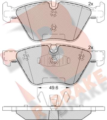 R Brake RB1795 - Brake Pad Set, disc brake autospares.lv