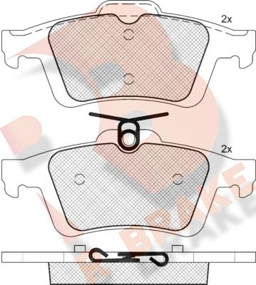 R Brake RB1744-396 - Brake Pad Set, disc brake autospares.lv