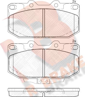 R Brake RB1755 - Brake Pad Set, disc brake autospares.lv