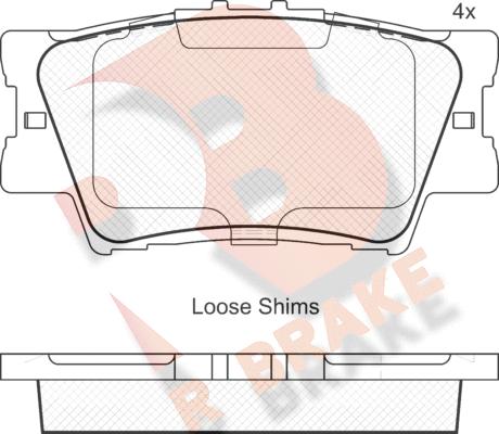 R Brake RB1761 - Brake Pad Set, disc brake autospares.lv