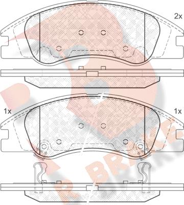 R Brake RB1708 - Brake Pad Set, disc brake autospares.lv