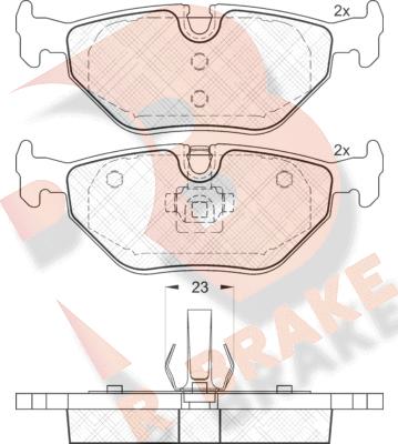 R Brake RB1707 - Brake Pad Set, disc brake autospares.lv