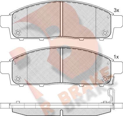 R Brake RB1784 - Brake Pad Set, disc brake autospares.lv