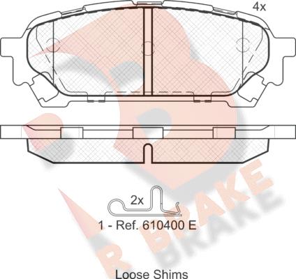 R Brake RB1737 - Brake Pad Set, disc brake autospares.lv