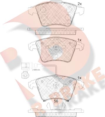 R Brake RB1779 - Brake Pad Set, disc brake autospares.lv