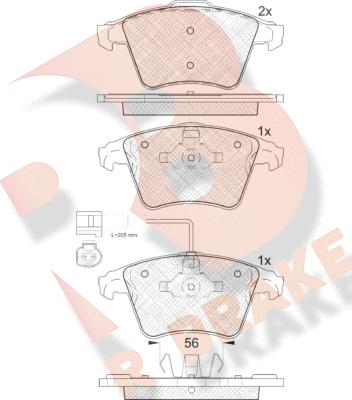 R Brake RB1778 - Brake Pad Set, disc brake autospares.lv