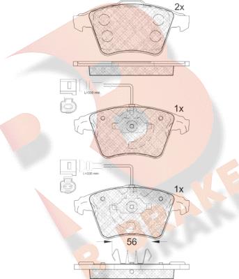 R Brake RB1777 - Brake Pad Set, disc brake autospares.lv