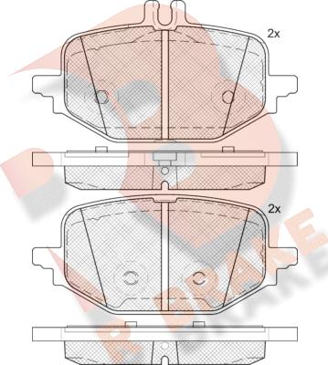 R Brake RB2426 - Brake Pad Set, disc brake autospares.lv