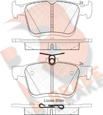 R Brake RB2099 - Brake Pad Set, disc brake autospares.lv