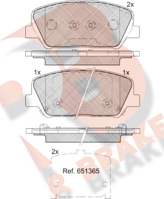 R Brake RB2090 - Brake Pad Set, disc brake autospares.lv