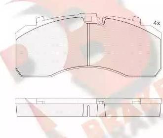 R Brake RB2091 - Brake Pad Set, disc brake autospares.lv