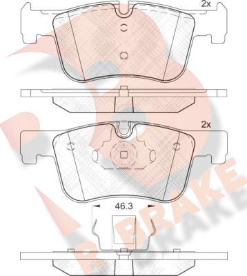 R Brake RB2048 - Brake Pad Set, disc brake autospares.lv