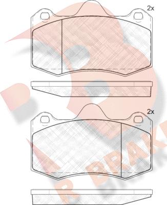 R Brake RB2009 - Brake Pad Set, disc brake autospares.lv