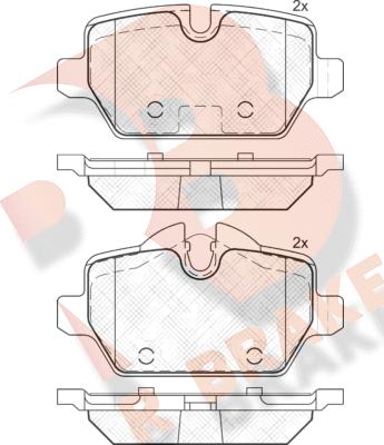 R Brake RB2008 - Brake Pad Set, disc brake autospares.lv