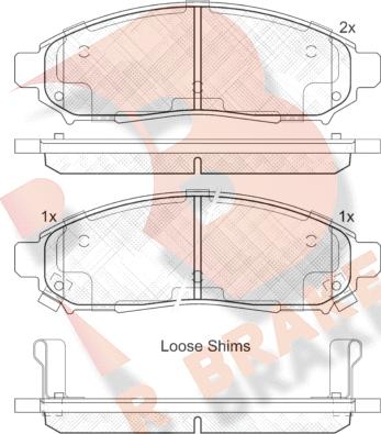 R Brake RB2003-200 - Brake Pad Set, disc brake autospares.lv