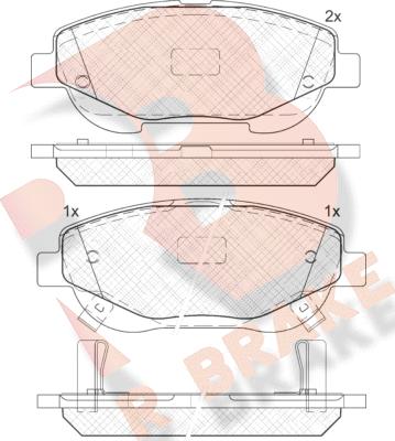 R Brake RB2022 - Brake Pad Set, disc brake autospares.lv