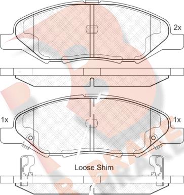 R Brake RB2074 - Brake Pad Set, disc brake autospares.lv