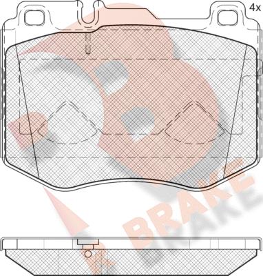 R Brake RB2195 - Brake Pad Set, disc brake autospares.lv