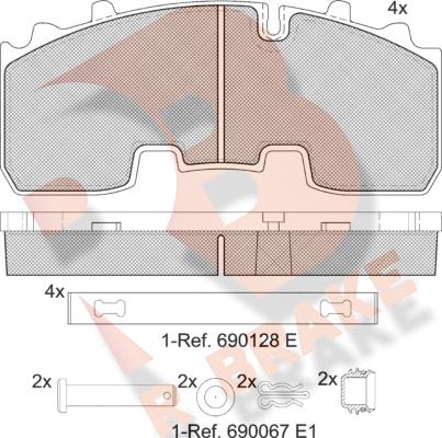 R Brake RB2156-066 - Brake Pad Set, disc brake autospares.lv